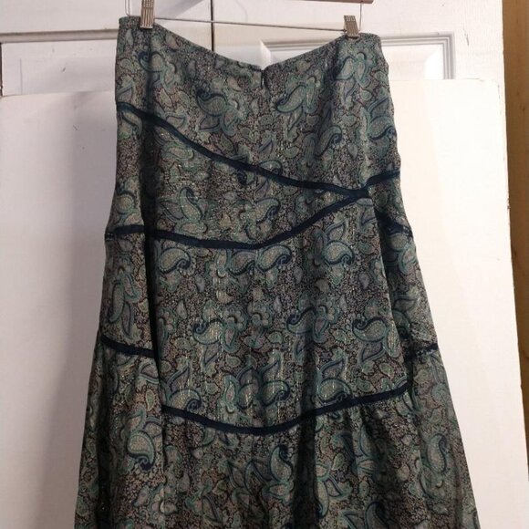 DKNY Jeans Green/Blue Paisley Two Piece Dress - Picture 5 of 15